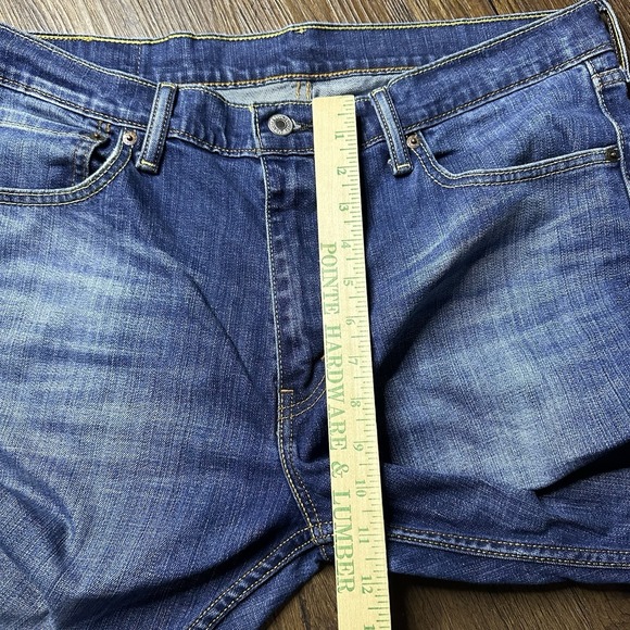 Levis 527 Jeans Mens 36x32 Blue Denim Low Rise Bootcut Whiskers Y2K Cowboy Cut - Picture 4 of 11